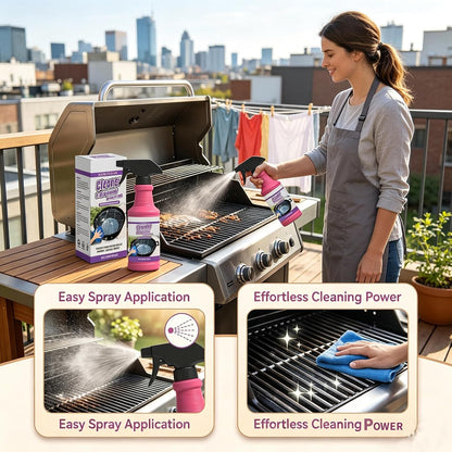 Fast Acting Heavy Duty Grill Degreaser Spray,2026 New BBQ Degreaser Cleaner Heavy Duty,120 ML Outdoor Grills Cleaner,Easily Lifts Baked-On Carbon and Grease,For Kitchen Grates and Racks (3PC)