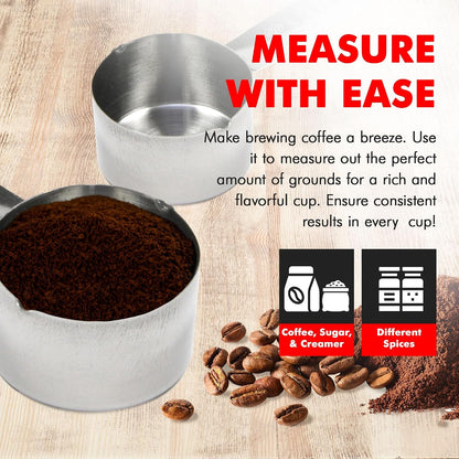 Chef Craft Select Coffee Measurer/Scoop, 4 inch, 2 tbsp, Stainless Steel