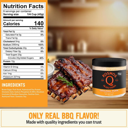 Kosmos Q Original BBQ Pork Injection, Meat Marinade, 16 Oz