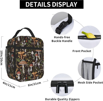 Dinosaur Volcano Insulated Lunch Bag for Women & Men, Reusable Leak-Proof Lunch Box with Cooler Compartment, Lunch Tote for Adults Work Travel Picnic Durable & Washable