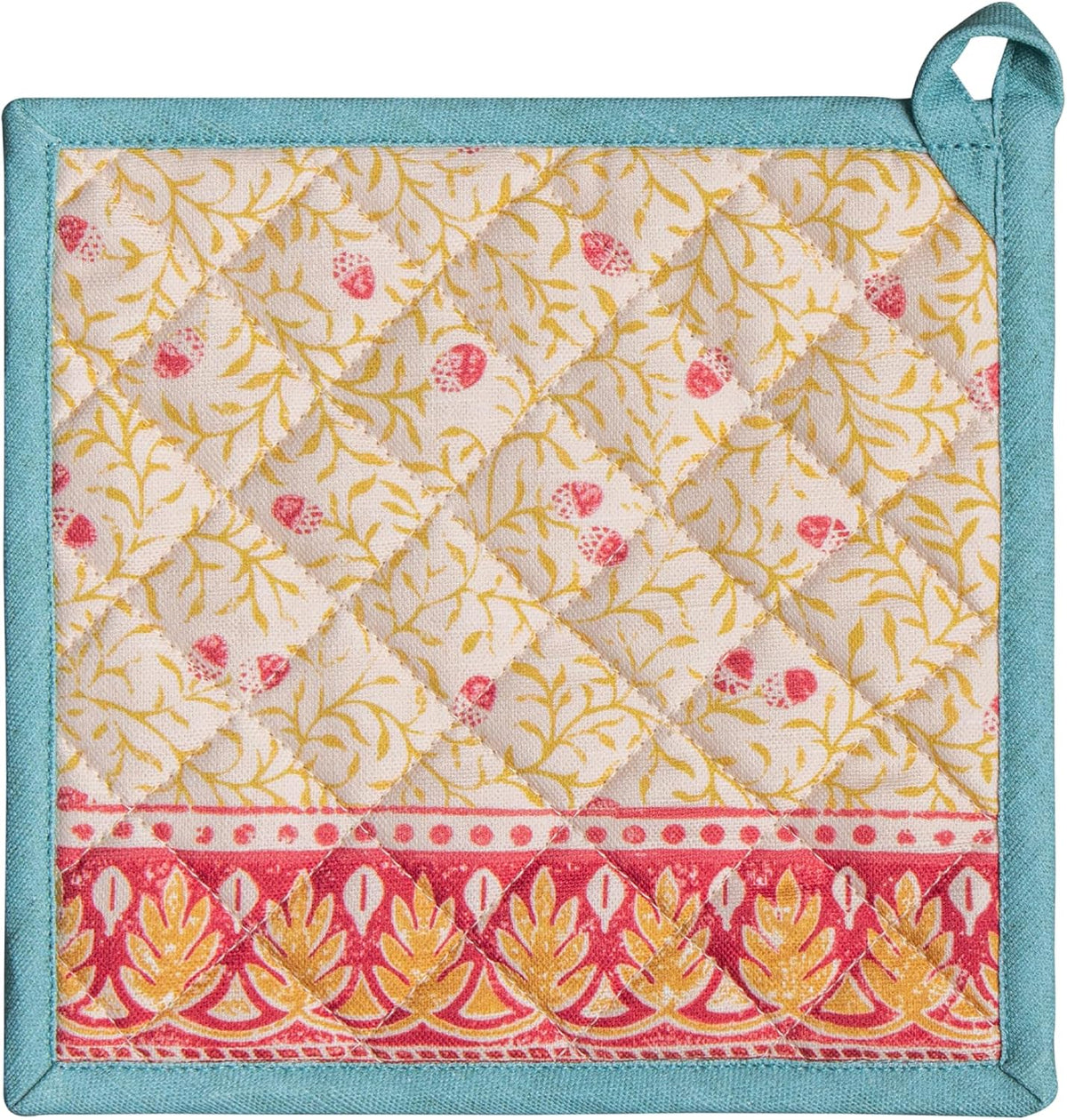 Maison d' Hermine 100% Cotton Oven Mitt & Pot Holder Set (7.5"x13" & 8"x8") - Colors C
