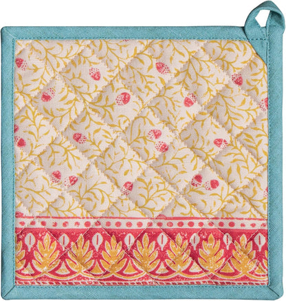 Maison d' Hermine 100% Cotton Oven Mitt & Pot Holder Set (7.5"x13" & 8"x8") - Colors C