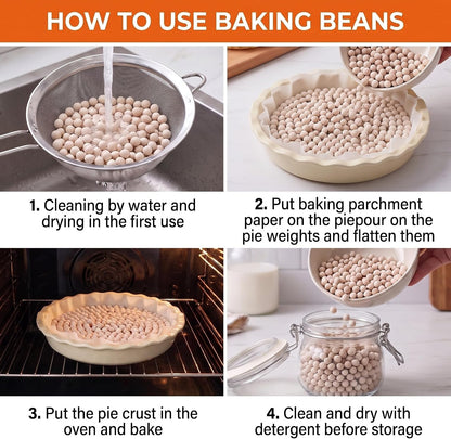 Willinglong 10 Pcs Pie Baking Tools Set, 10" Ceramic Dish & Pastry Kit