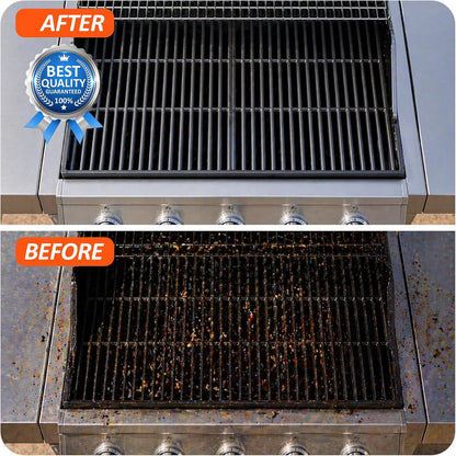 TNTOR Grill Brush Bristle Free with Scraper, 2 Removable BBQ Clearning Brush Head and 18" Handle BBQ Grill Brush for Outdoor Grill, Grill Tools for Grill/Smoker/Gas/Charcoal, Grill Gifts for Dads