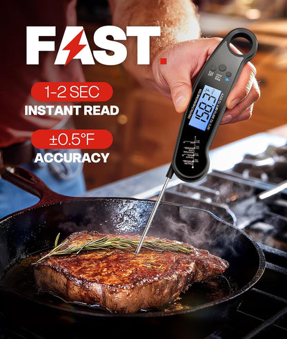 Meat Thermometer Digital, 1-2 Sec Instant Read, Grilling, Cooking, Food