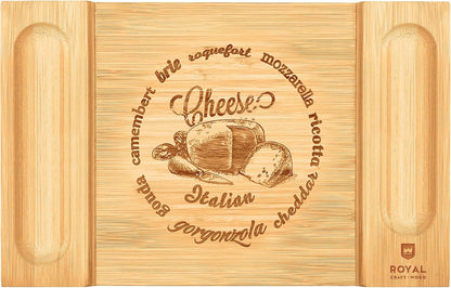 ROYAL CRAFT WOOD Premium Bamboo Charcuterie Board Set - Cheese Platter & Serving Tray & Serving Utensils - Perfect Housewarming Gift, Wedding, Bridal Shower Gift - Ideal for Entertaining and New Home