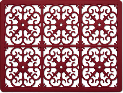 GASARÉ, Extra Large, Thick, Silicone Trivet for Hot Dishes, Pots, and Pans, Heat Resistant Mat for Countertop, Hot Pad for Kitchen, Easy to Clean, 16 x 12 x 3/8 Inches, White