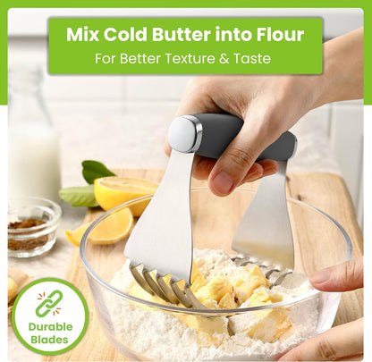 Spring Chef XL Pastry Blender, Durable Dough Blender For Baking - Black
