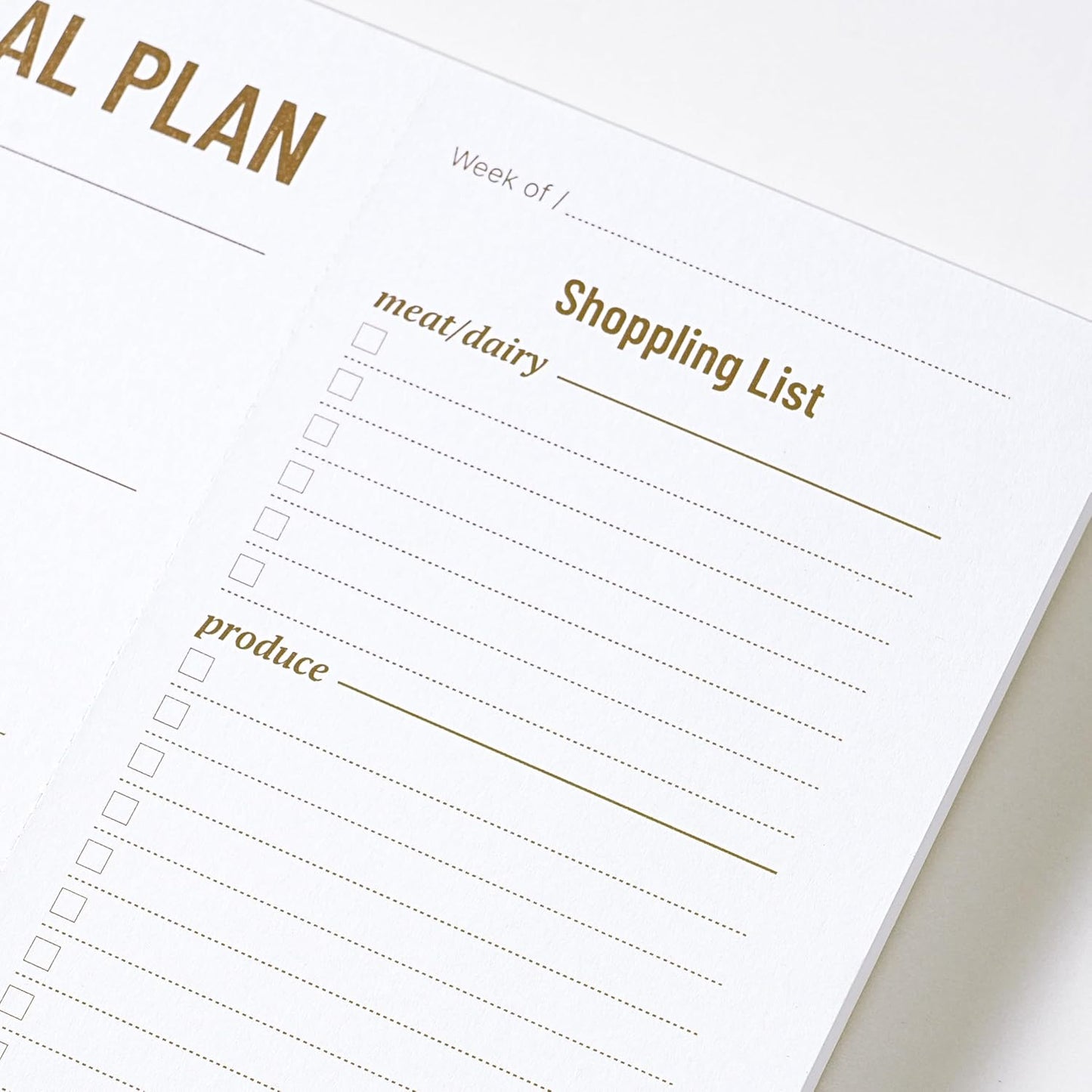 Weekly Meal Planner - Undated Magnetic Notepads with Grocery List, 7" x 9",52 Weeks, Meal Planning Pad for Refrigerator Door with Tear-Off Shopping List, Hanging Food/Menu Organizer Notepad