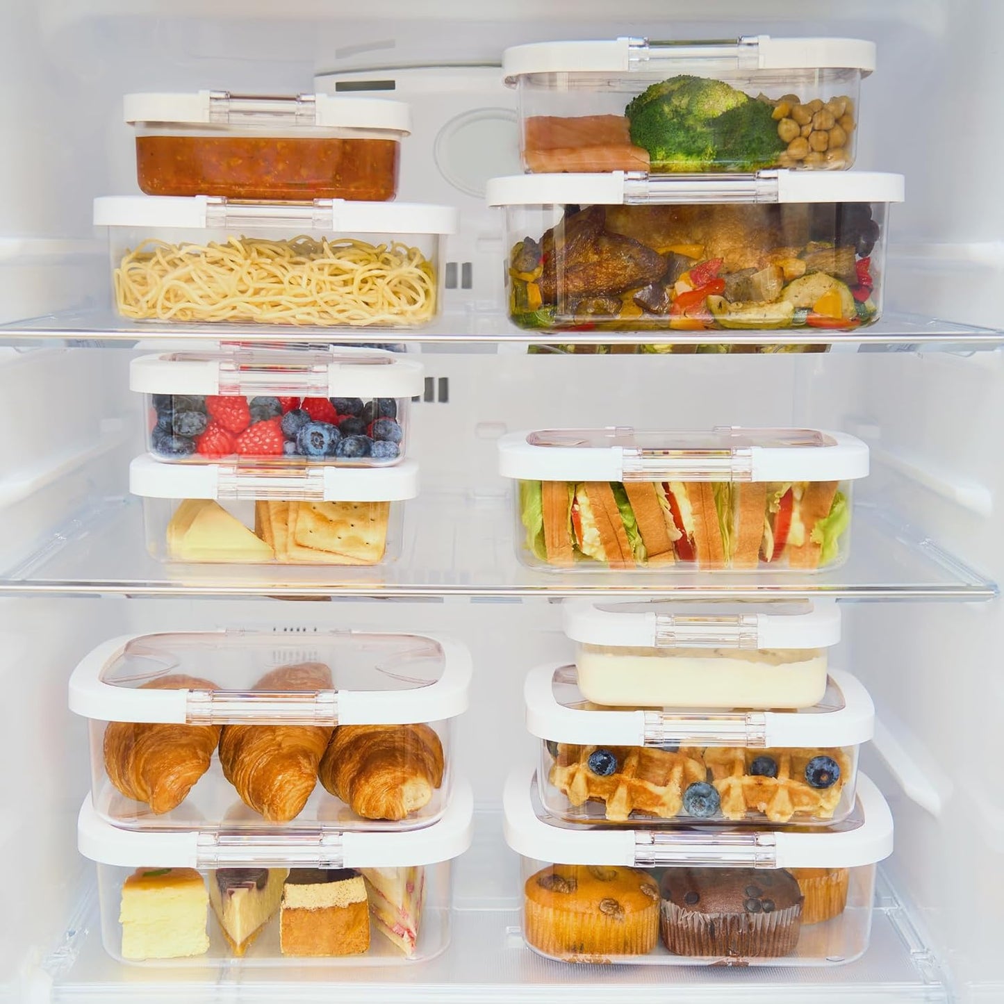 Felli Duo Loc Tritan Meal Prep Containers Microwave Safe BPA FREE, Leak Proof Lunchable Container for Leftovers Kitchen Fridge Freezer, Reusable Plastic On the Go Lunch Travel Box (Beginner 3pk)