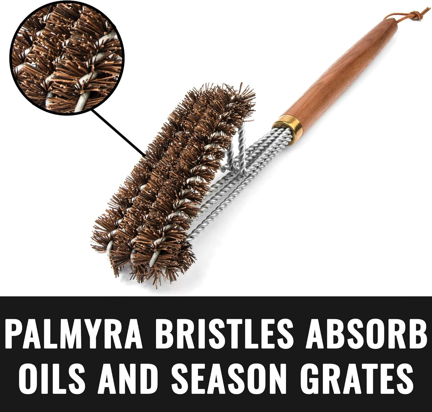 Grillaholics Grill Brush for Outdoor Grill - Safe Bristle Free BBQ Brush with Built-in Scraper – The Perfect Grilling Accessory for Cleaner Grilling