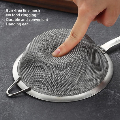 Fine Mesh Strainer with Handle Tea Sifter Stainless Steel Sieve
