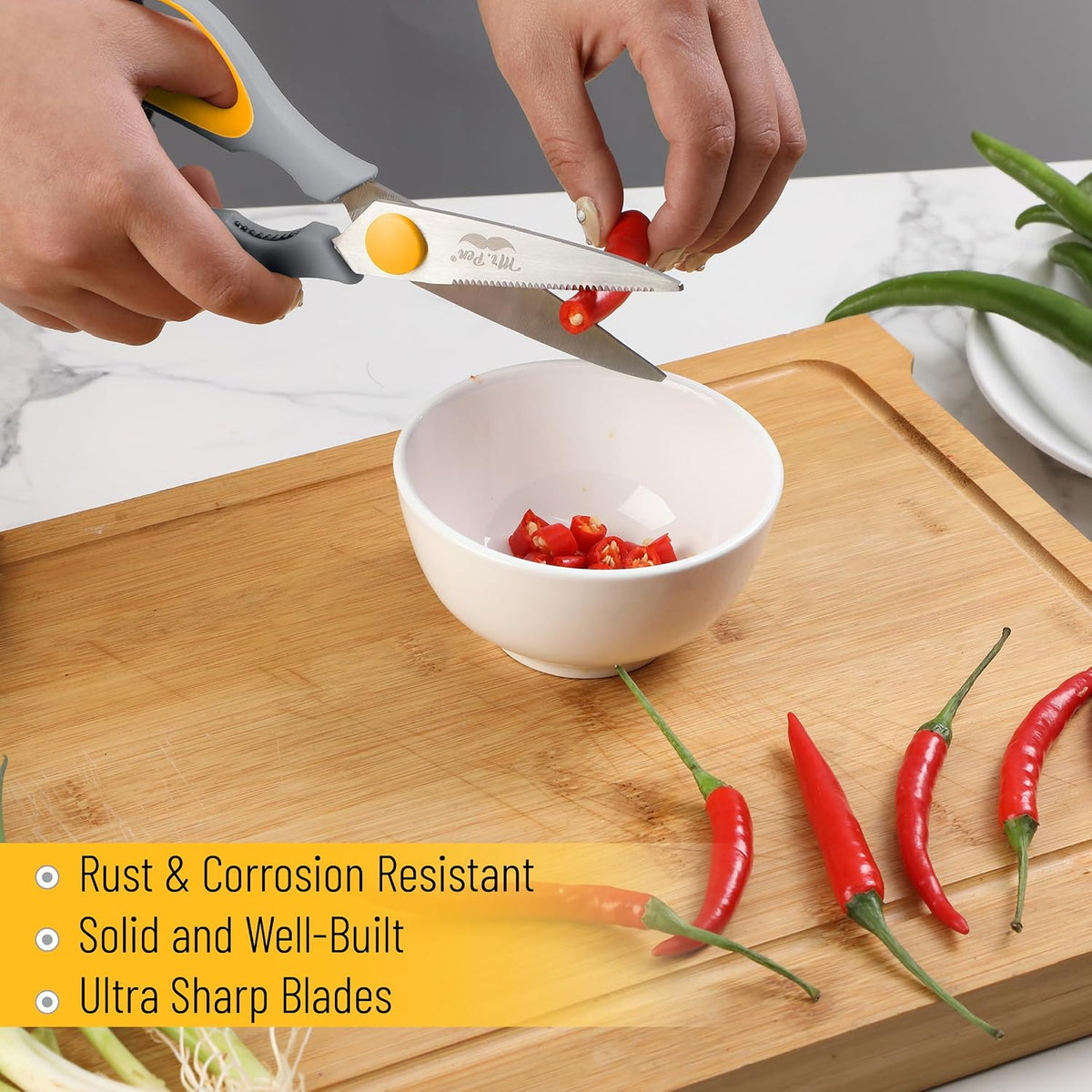 Mr. Pen- All Purpose Kitchen Shears with Protective Sheath, 8 Inch