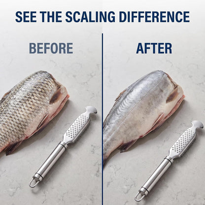 Fish Scales Scraping Tool,Multifunction Stainless Steel Fish Scale Knife Cleaning Kit Scale Peeler Descaler Tool Scaler Remover Scaler Scale Removing Tool,for Quick Easy Fish Scaling Cleaning