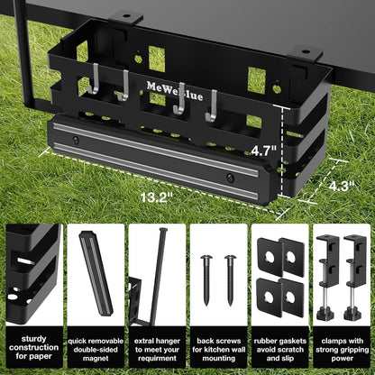 Griddle Caddy for Blackstone Griddles Accessories, Space Saving Grill Accessories Storage Caddy, BBQ Accessories Holder for Blackstone 28”-36” Grill with a Magnetic Tool Holder Paper Towel Holder