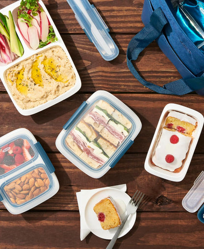 OXO Good Grips Prep & Go Snack & Dip Container, Snack Fuss-Free on the Move, Leakproof Reusable Small Meal Food Storage and Lid, Food Containers with Lids, Snack Organizer, 1.6 Cups/0.4 L