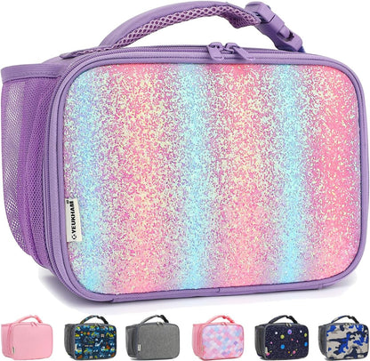 GYEUKHAM Insulated Lunch Box for School, Thermal Reusable Durable Freezable Lunch Bags for Kids Boys Girls Men Women - Small Soft Cooler Portable Lunch Tote Kit for Work Picnic Travel,Black