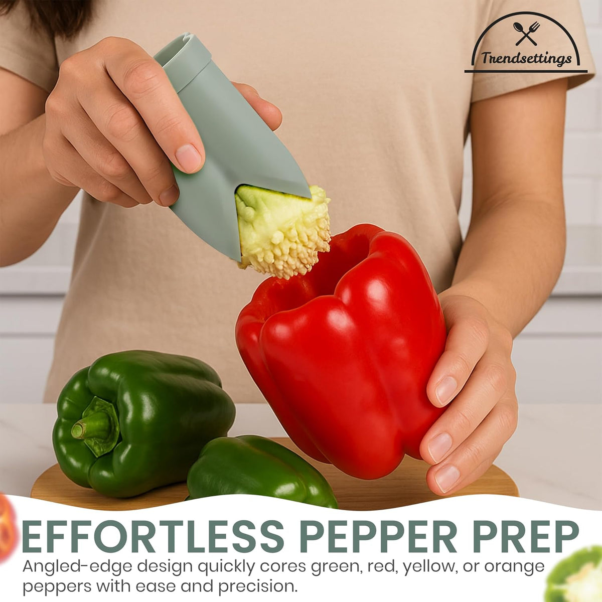 Pepper Corer Tool Seed Remover and Pepper Seed Core Remover Vegetable Core Remover and Corer Tool Kitchen for Jalapenos, Bell Peppers