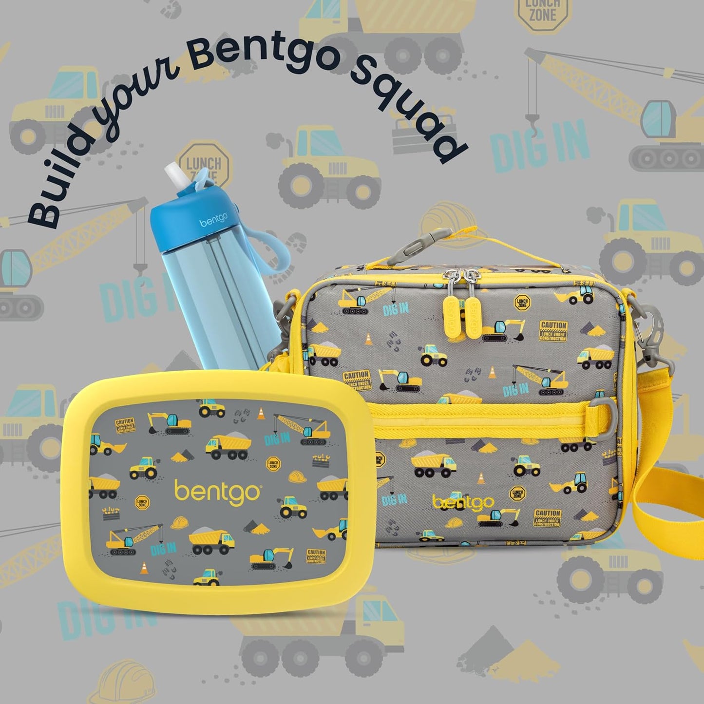 Bentgo Kids Lunch Bag - Durable, Double-Insulated Lunch Bag for Kids 3+; Holds Lunch Box, Water Bottle, & Snacks; Easy-Clean Water-Resistant Fabric & Multiple Zippered Pockets (Mermaid)