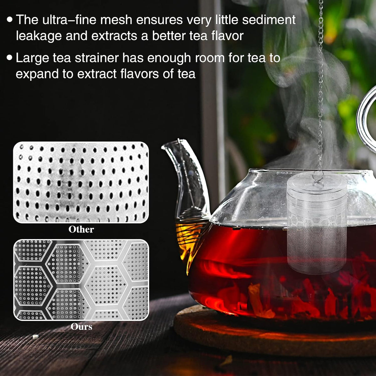 2 Pack Tea Infusers For Loose Tea, 304 Stainless Steel, 2 Inch