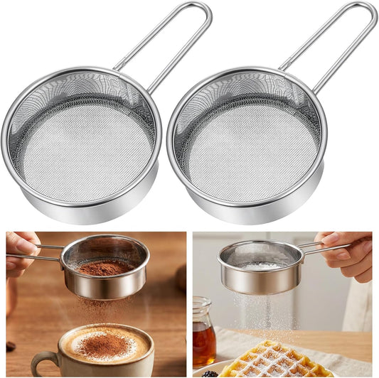 2 Pack Powdered Sugar Sifter, Flour Sifter for Baking
