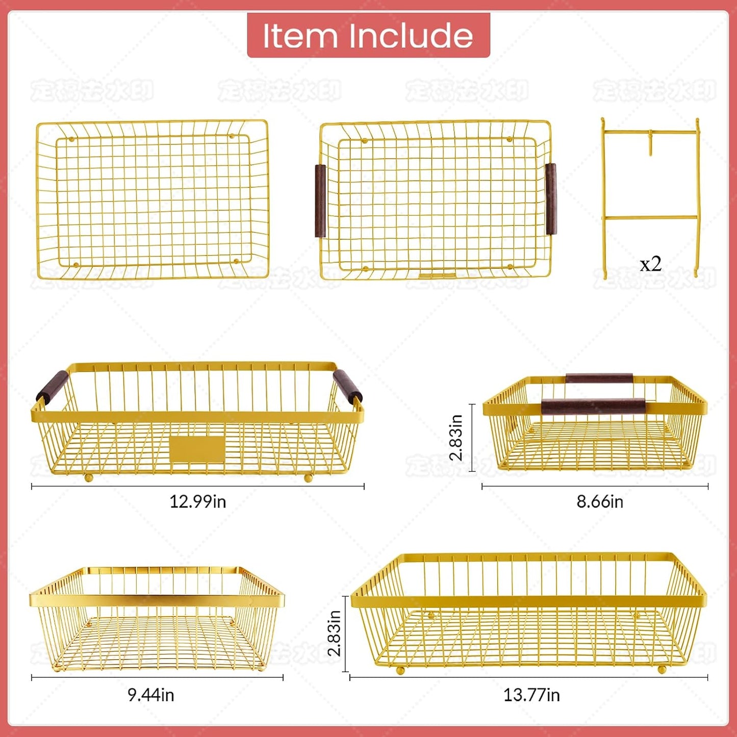 2-Tier Stackable Wire Basket with 2 Banana Hooks, Pantry Organizer for Kitchen Countertops, Cabinets & Under-Sink Spaces; Ideal for Storing Snacks, Fruits, Veggies, Onions, Potatoes, & More,Black