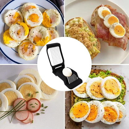 Egg Slicer for Hard Boiled Eggs, Food Slicer with 14 Stainless Steel Wires, Heavy Duty Hard Boiled Egg Cutter, Spam Slicer for Soft Fruit Strawberry Luncheon Meat Home Use (1Pcs, Yellow)