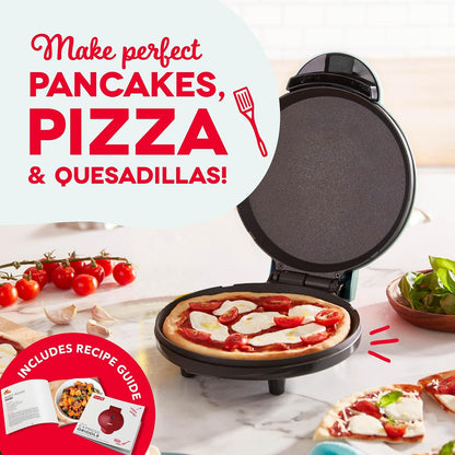 Dash Round Express Electric - Pancake Maker & Eggs Griddle System - Healthy Breakfast Maker - Quick Heat-Up & Easy Cleanup - nonstick surface - Red