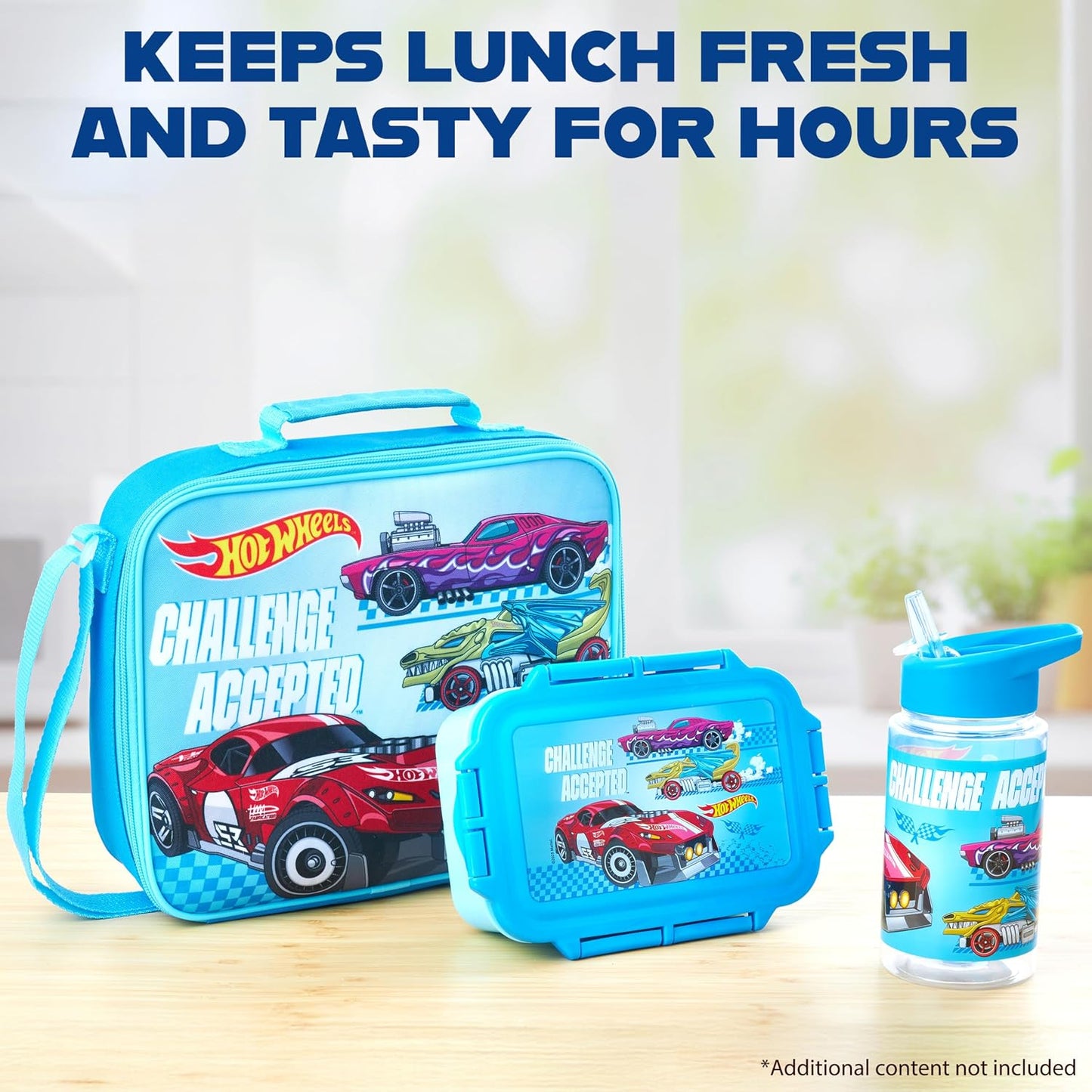 Get Trend SpongeBob Squarepants Water Bottle Lunch Box Lunch Bag Kids Set 3 Pcs Insulated Snack Bag for School Travel Gifts for Kids (Blue SpongeBob)