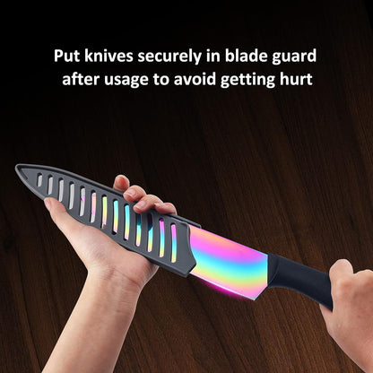 Marco Almond Kitchen Knife Set Chef Knife Set Black