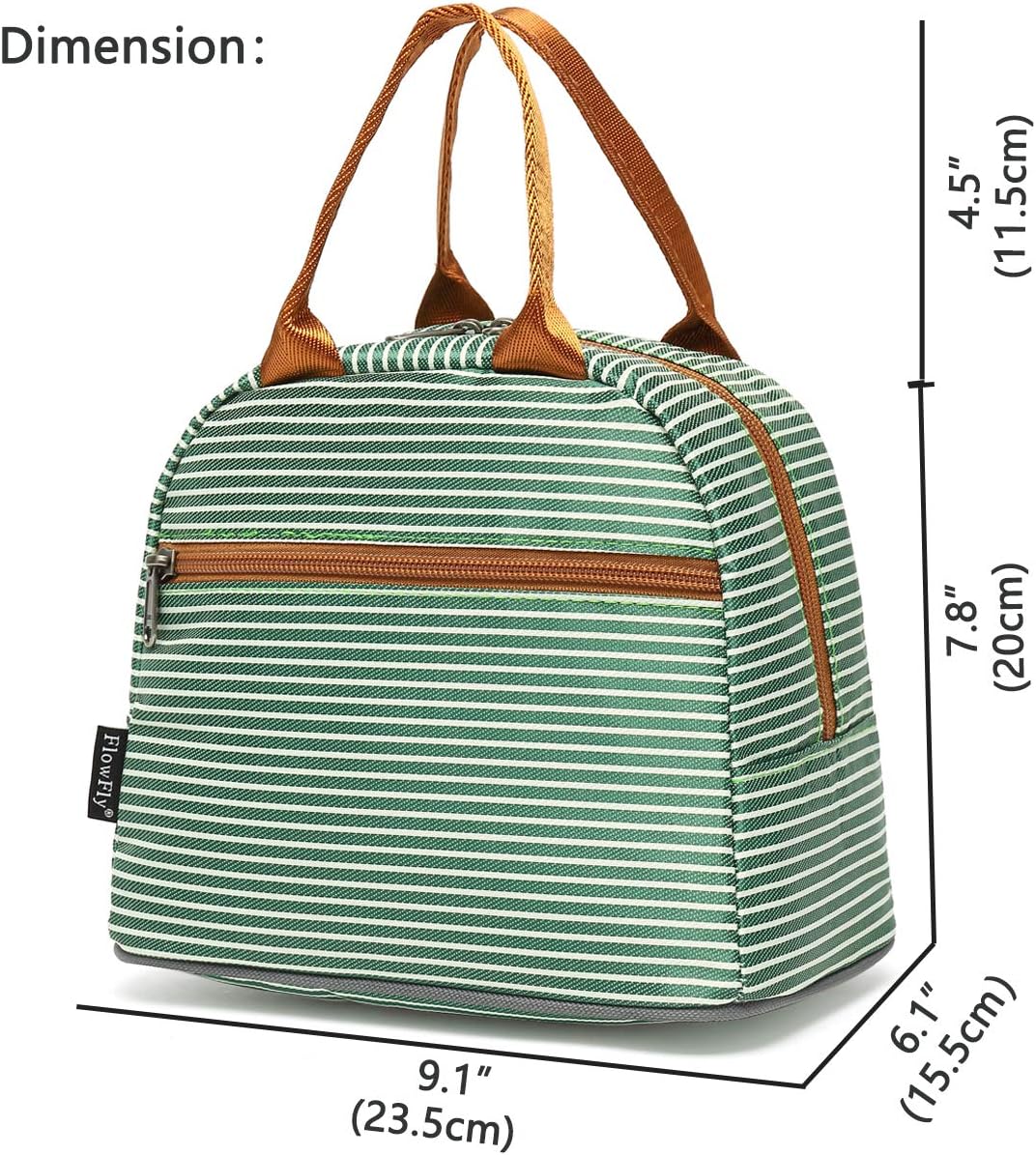 FlowFly Insulated Lunch Cooler Bag - Tote Bag Organizer for Women/Men, Black - Colors B