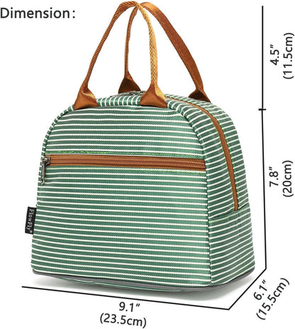 FlowFly Insulated Lunch Cooler Bag - Tote Bag Organizer for Women/Men, Black - Colors B