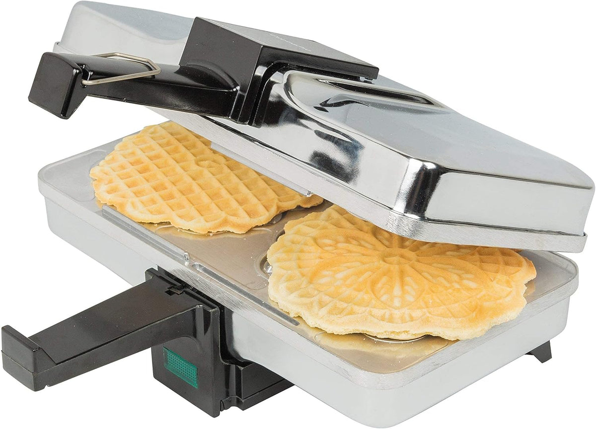 CucinaPro Pizzelle Maker, Non-Stick Electric Baker, Make Two 5-Inch Cookies