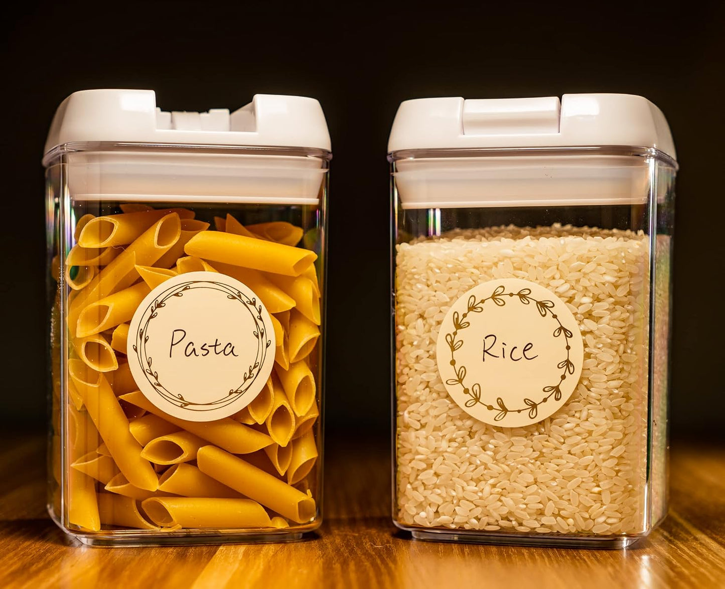 MONEST Waterproof Label Stickers for Jars and Lids, Pantry, Mason Jar, Canning, Spice, Bottle Labels (Red Tulip 2"x3")