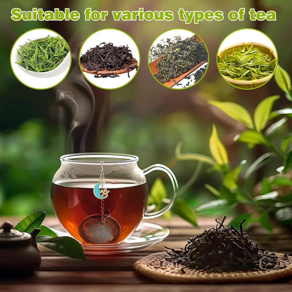 2PC Stainless Steel Mesh Tea Infuser,2.1 inch Tea Ball with Honey Bee