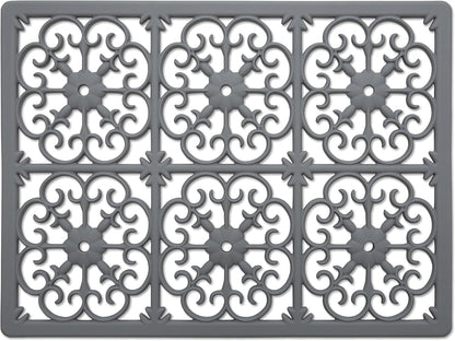 GASARÉ, Extra Large, Thick, Silicone Trivet for Hot Dishes, Pots, and Pans, Heat Resistant Mat for Countertop, Hot Pad for Kitchen, Easy to Clean, 16 x 12 x 3/8 Inches, White