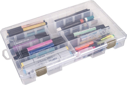 ArtBin Large Solutions Box Clear Art & Craft Organizer with Dividers - Plastic Storage Case for Convenient and Versatile Storage - Ideal for Various Craft Supplies