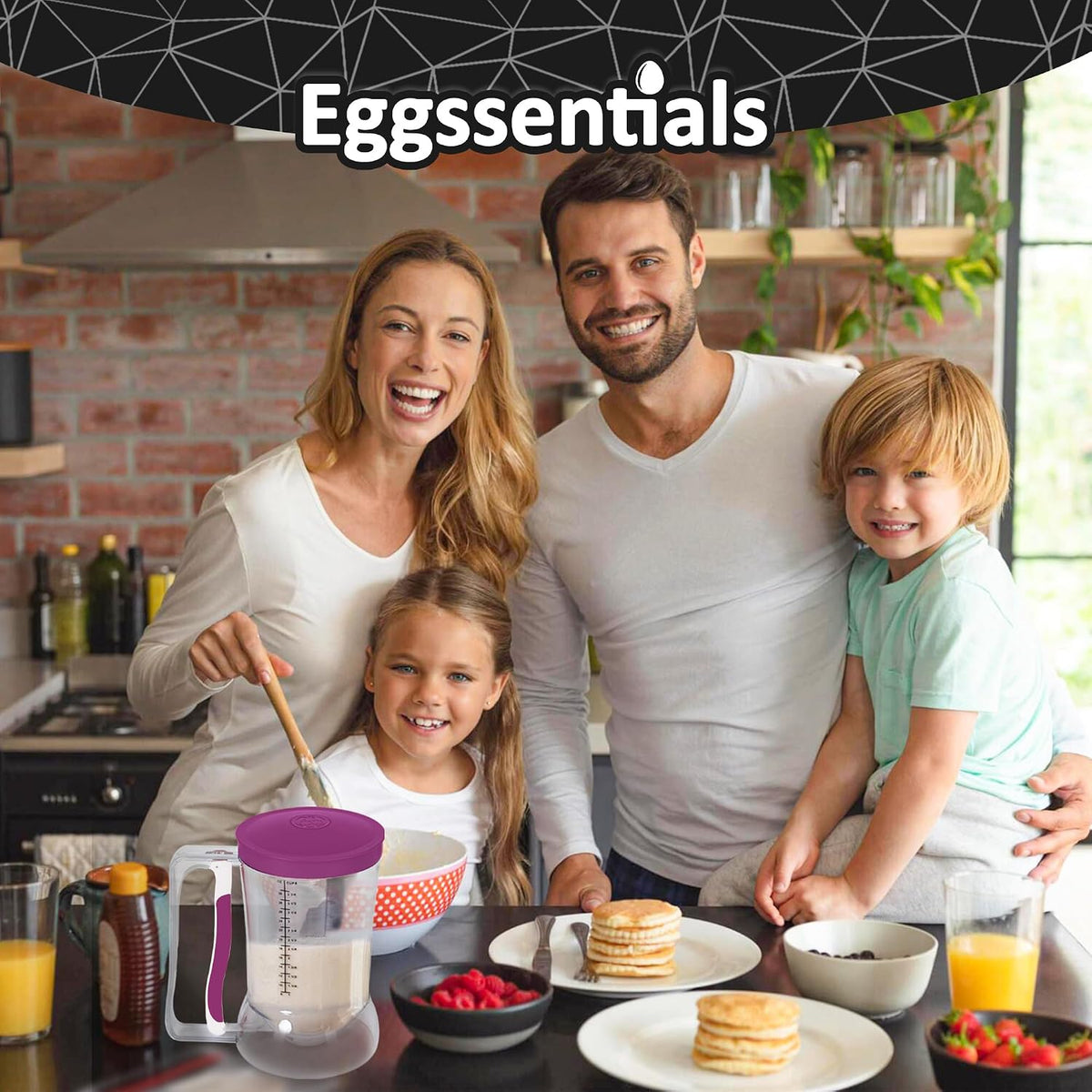 Eggssentials Pancake Batter Dispenser with Squeeze Handle Pancake Dispenser
