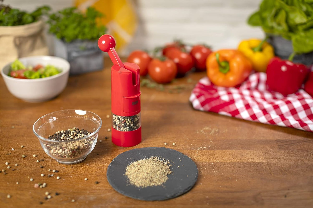 Kuhn Rikon Adjustable Ratchet Grinder with Ceramic Mechanism for Salt, Pepper and Spices, 8.5 x 2.25 inches, Black