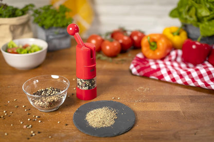 Kuhn Rikon Adjustable Ratchet Grinder with Ceramic Mechanism for Salt, Pepper and Spices, 8.5 x 2.25 inches, Black