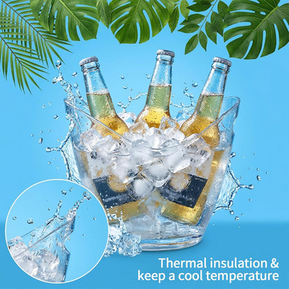 4 Pack Ice Bucket for Parties, 4L Acrylic Wine Buckets with 2 Scoops for Beverage/Wine/Beer/Cocktail, Portable Clear Beverage Tub for Parties, Mimosa Bar Supplies, Outdoor Events