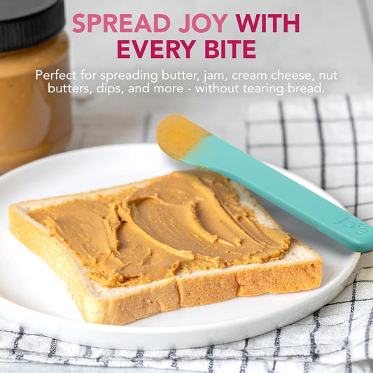 Joie Spreaders Set, Reusable Plastic Knives, 4-Count Assorted Colors