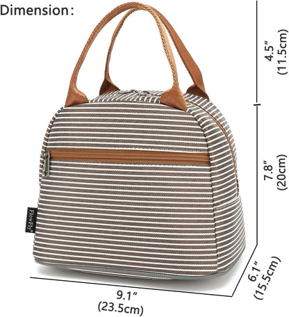 FlowFly Insulated Lunch Cooler Bag - Tote Bag Organizer for Women/Men, Black - Colors B