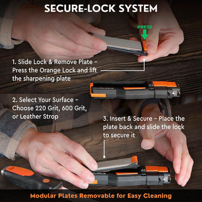Orange Ninja Pocket Field Knife Sharpener – Portable 6-in-1 Sharpening Kit
