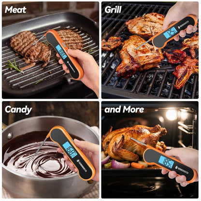 0.5 Sec Instant Read Meat Thermometer Digital for Cooking, Red