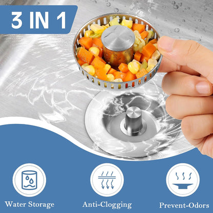 TGOSOMT Kitchen Sink Drain Strainer Stopper