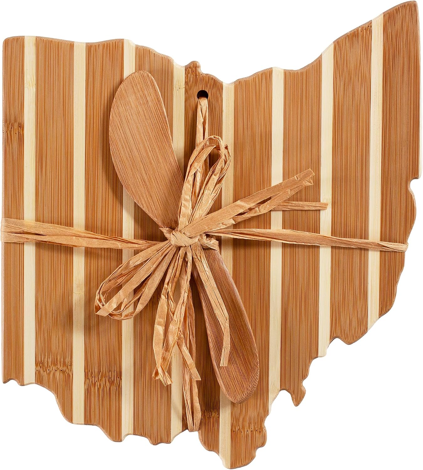 Totally Bamboo California Charcuterie Board with Spreader Knife Gift Set, 11-3/8" x 8-7/8"