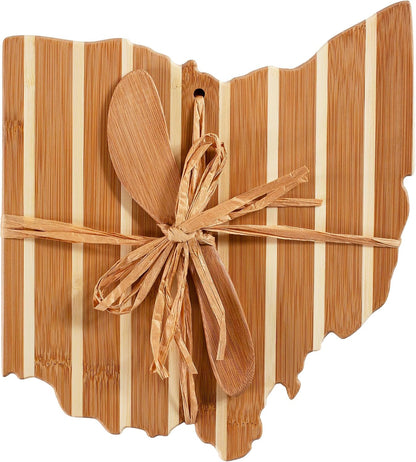 Totally Bamboo California Charcuterie Board with Spreader Knife Gift Set, 11-3/8" x 8-7/8"