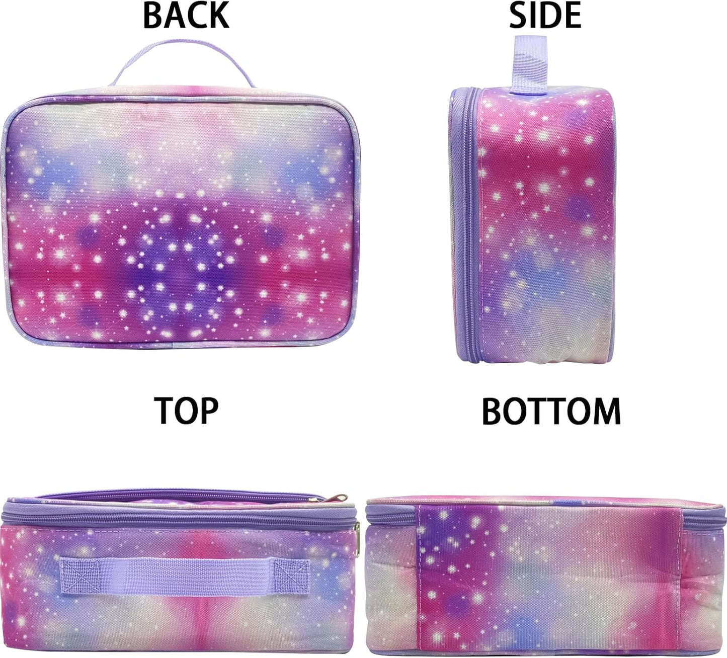 Kulle Space Lunch Box for Kids, Insulated Lunch Bag for Boys, Large Capacity Thermal Tote for School, Office, Daycare - Rocket Design, Washable & Leakproof