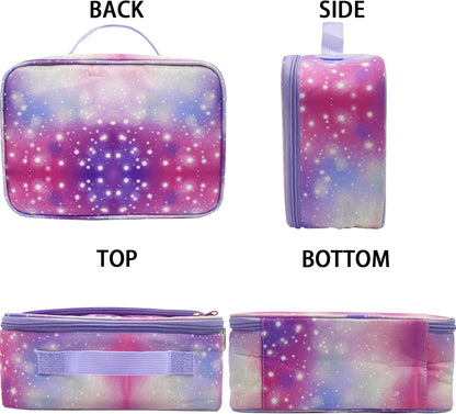 Kulle Space Lunch Box for Kids, Insulated Lunch Bag for Boys, Large Capacity Thermal Tote for School, Office, Daycare - Rocket Design, Washable & Leakproof